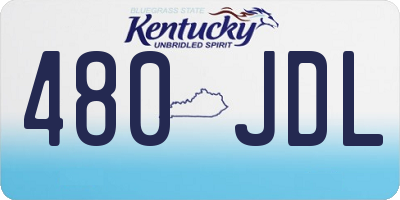 KY license plate 480JDL