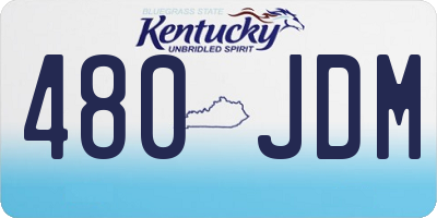 KY license plate 480JDM