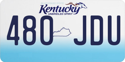 KY license plate 480JDU