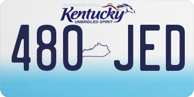 KY license plate 480JED