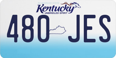 KY license plate 480JES