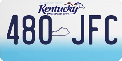 KY license plate 480JFC