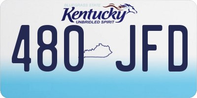 KY license plate 480JFD