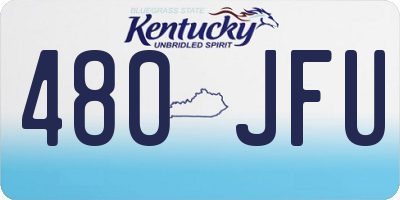 KY license plate 480JFU