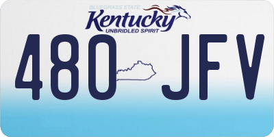 KY license plate 480JFV