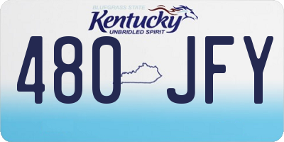 KY license plate 480JFY