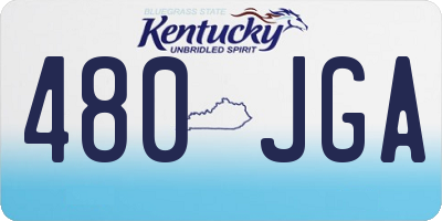 KY license plate 480JGA