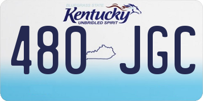 KY license plate 480JGC