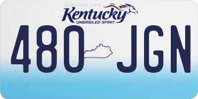 KY license plate 480JGN