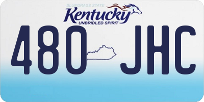 KY license plate 480JHC