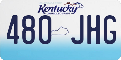 KY license plate 480JHG