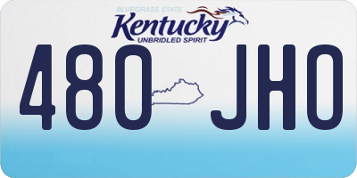 KY license plate 480JHO