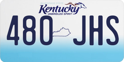 KY license plate 480JHS