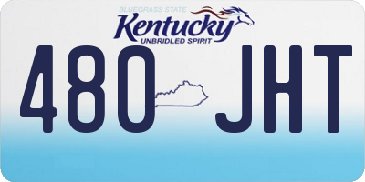 KY license plate 480JHT