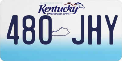 KY license plate 480JHY