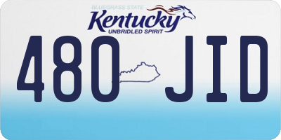 KY license plate 480JID