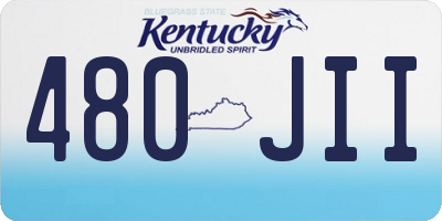 KY license plate 480JII
