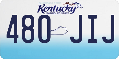 KY license plate 480JIJ
