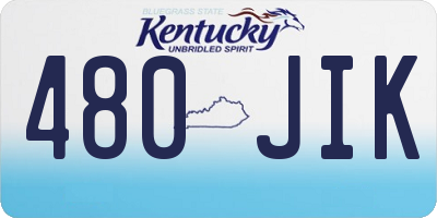 KY license plate 480JIK