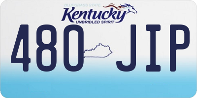 KY license plate 480JIP