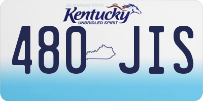 KY license plate 480JIS