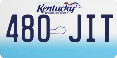 KY license plate 480JIT