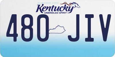 KY license plate 480JIV