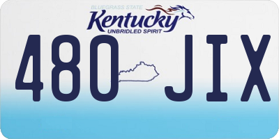 KY license plate 480JIX