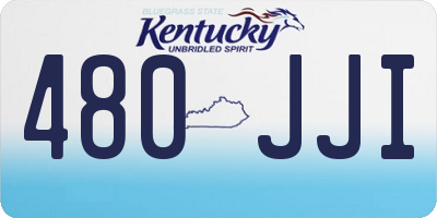 KY license plate 480JJI
