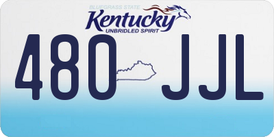 KY license plate 480JJL