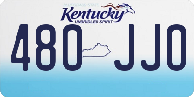 KY license plate 480JJO