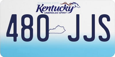 KY license plate 480JJS