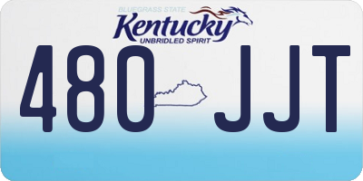 KY license plate 480JJT