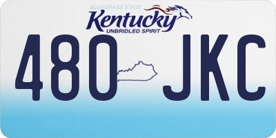 KY license plate 480JKC