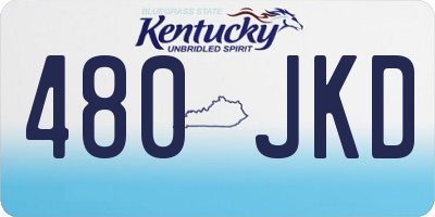 KY license plate 480JKD