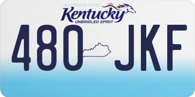 KY license plate 480JKF
