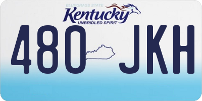KY license plate 480JKH
