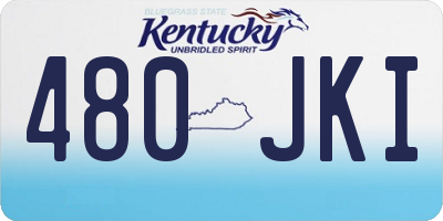 KY license plate 480JKI
