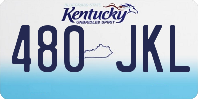 KY license plate 480JKL