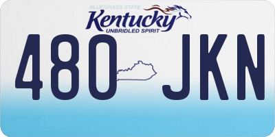 KY license plate 480JKN