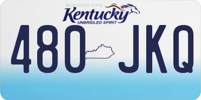 KY license plate 480JKQ