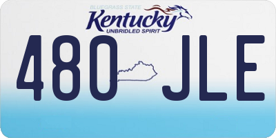 KY license plate 480JLE