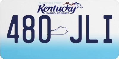 KY license plate 480JLI