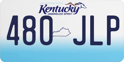 KY license plate 480JLP