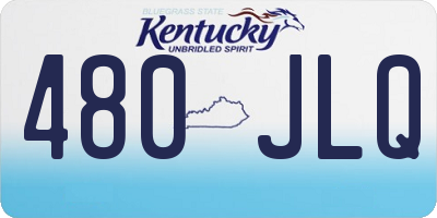 KY license plate 480JLQ