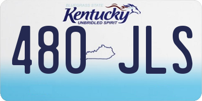 KY license plate 480JLS