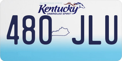 KY license plate 480JLU