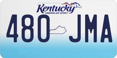 KY license plate 480JMA