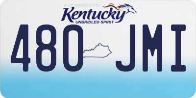 KY license plate 480JMI