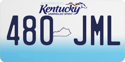 KY license plate 480JML